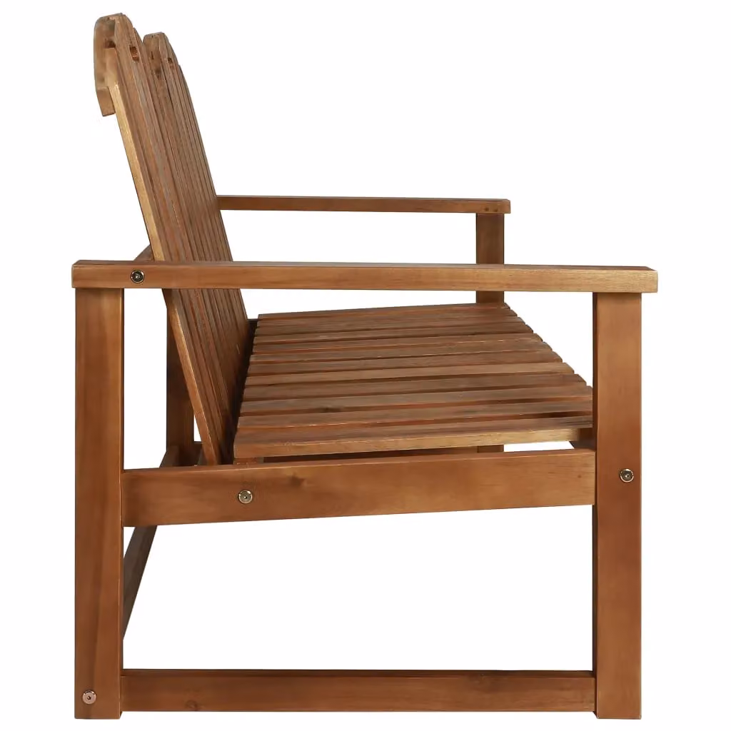 Berkfield Home Solid Acacia Wood Garden Bench in Brown, 110 cm – 3