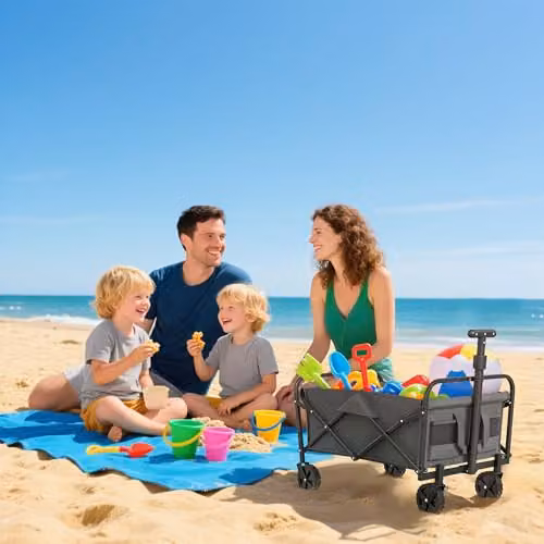 Outsunny 93L Heavy Duty Festival Trolley on Wheels, Grey – 8