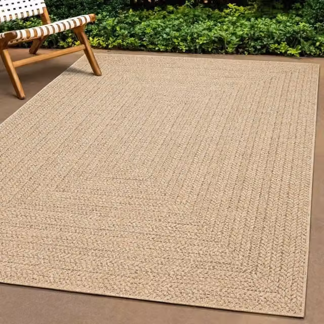 Berkfield Home ZIZUR Jute Look Indoor and Outdoor Rug, Brown and Beige, W: 240 cm, D: 340 cm – 1