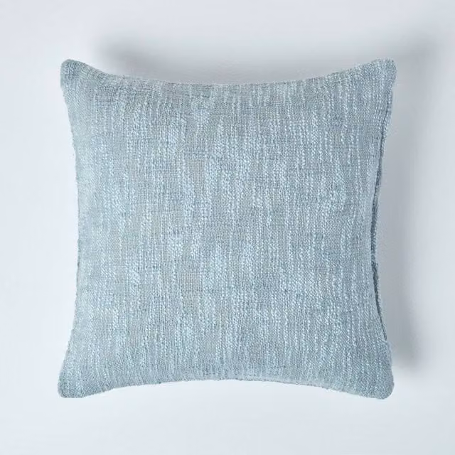 Homescapes Nirvana Grey Cotton Square Cushion Cover, W: 60 cm