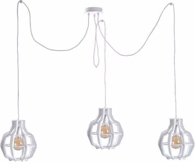 Netlighting Bento Cluster Small Pendant Ceiling Light in White with 3x E27 Sockets