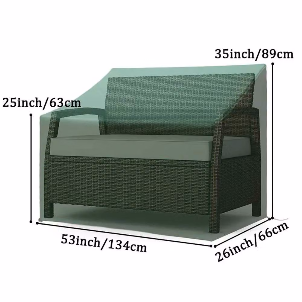 Nordara Waterproof UV Protected 3 Seater Garden Bench Cover in Dark Green – 2