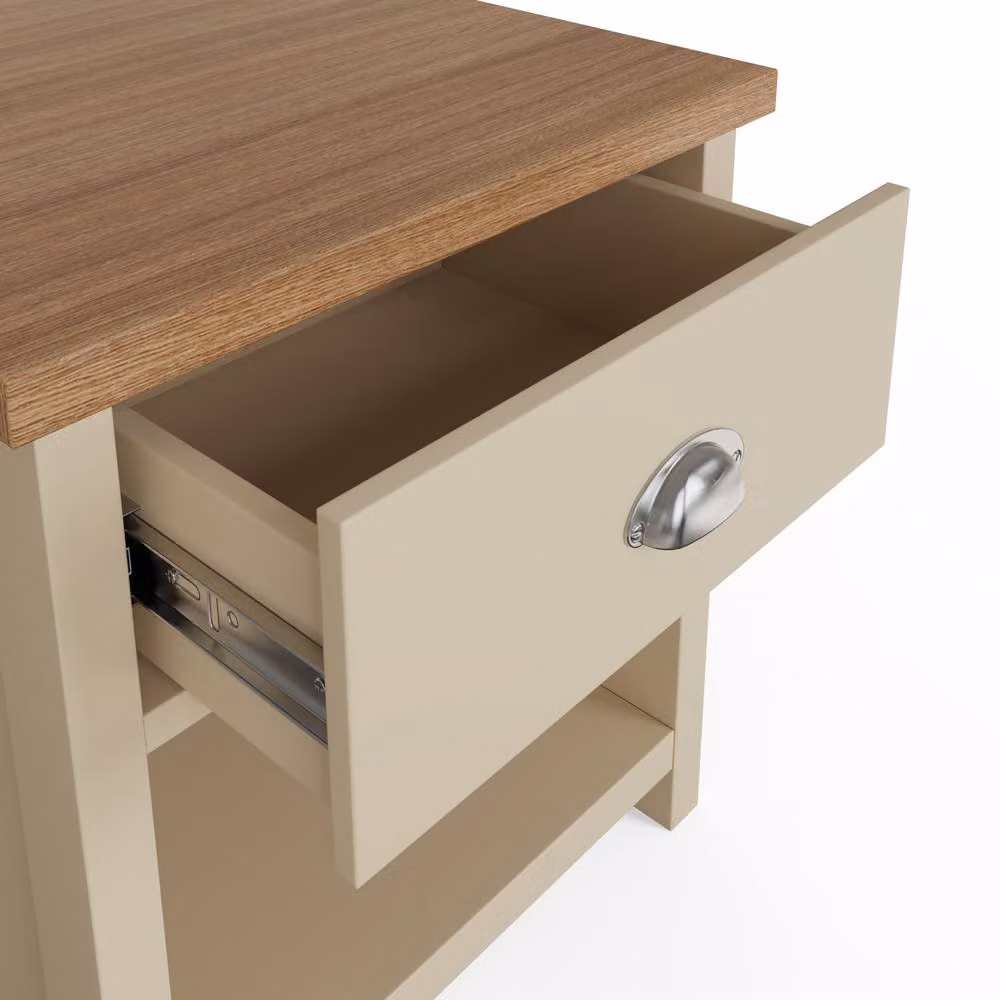 GFW Lancaster Lamp Table in Oak and Grey – 4
