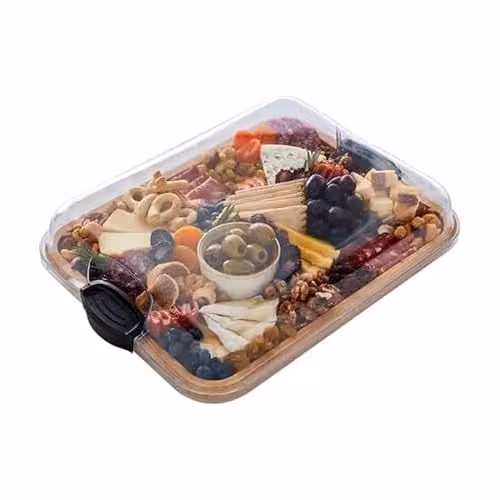 Farberware Build-a-Board Rectangular Bamboo Multi-Purpose Snack Box and Chopping Board Lid, Brown, W: 35.5 cm, D: 28 cm – 1