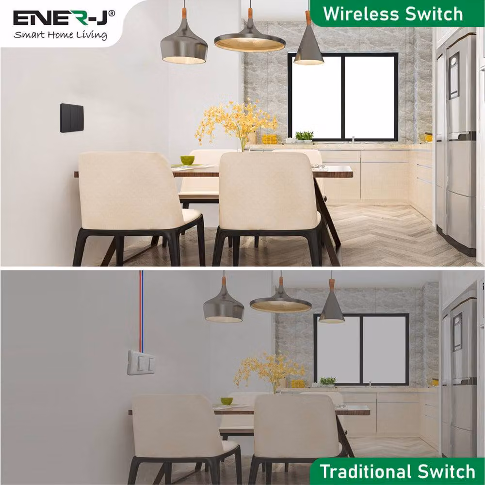 ENER-J 3 Gang Wireless Kinetic Switch in Black – 4