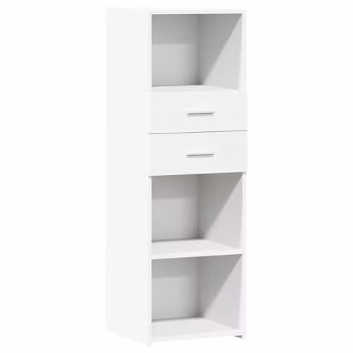 vidaXL Modern White Highboard in Matt MDF, W/D/H: 40 x 42.5 x 124 cm – 1