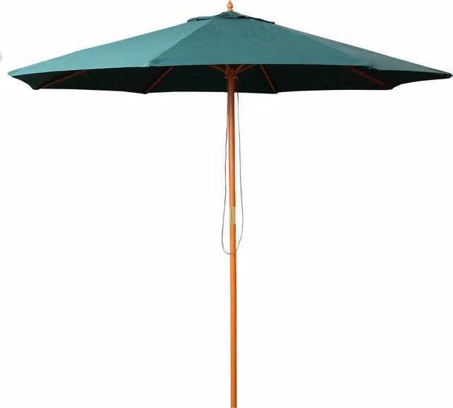 Samuel Alexander Green Wooden Garden Parasol with Polyester Canopy and Carry Bag – 3