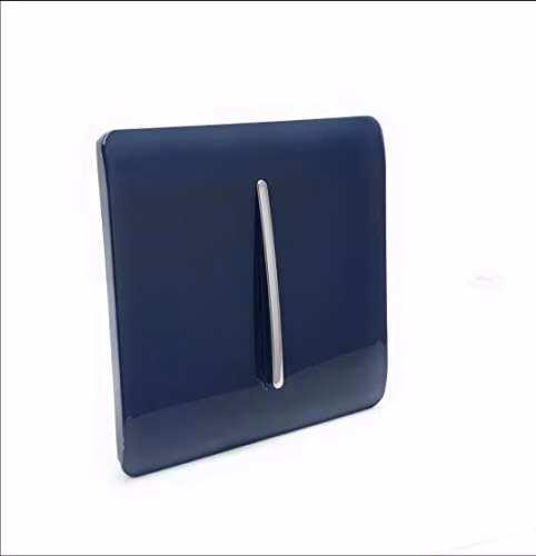 Trendi Modern Flush Mains Switch in Blue and Chrome – 2