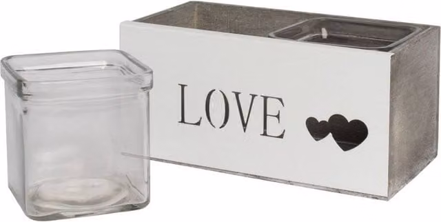 KDMD Love Me Do Vases and Display Box 2 Pack in Grey and White