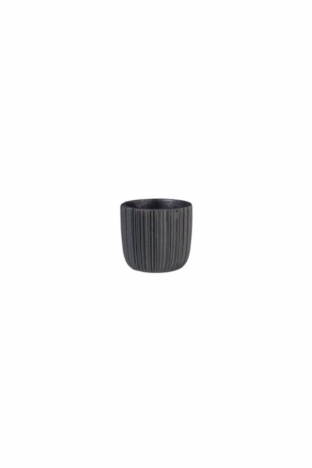 KDMD Vogue Black Linear Ceramic Tabletop Pot, 3 Pack, H 7 cm x Dia 7 cm – 2