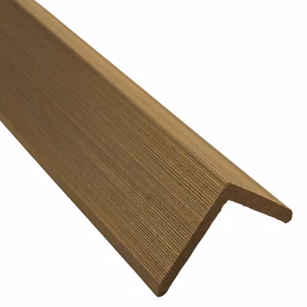 Timbosite Rustic Composite Decking Edging Trim, Brown, H x W x L: 55 x 55 x 3660 mm