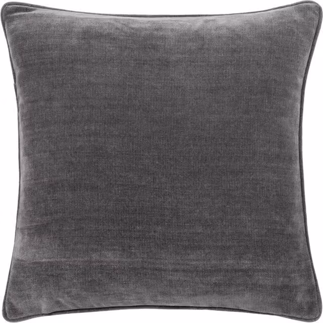 Make It A Home Grey Square Chenille Piped Polyester Cushion