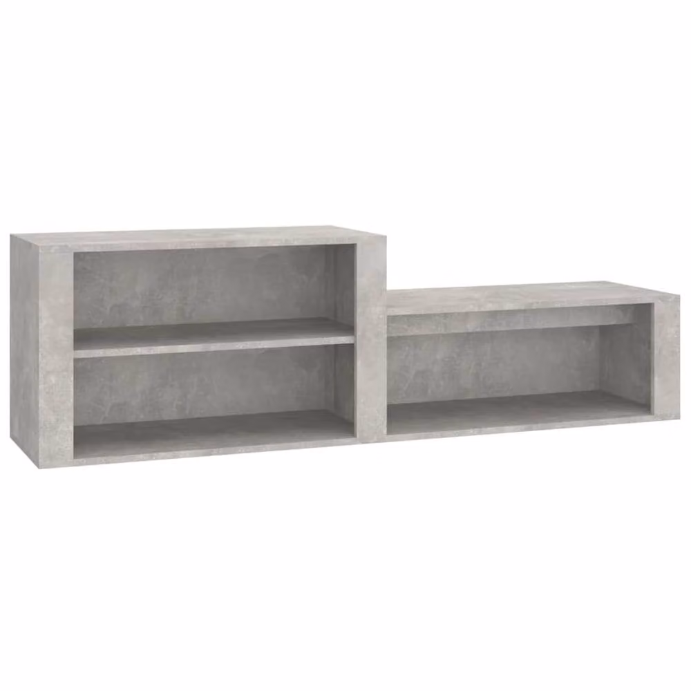 Berkfield Home Shoe Cabinet in Concrete Grey, W/D/H: 150 x 35 x 45 cm – 2