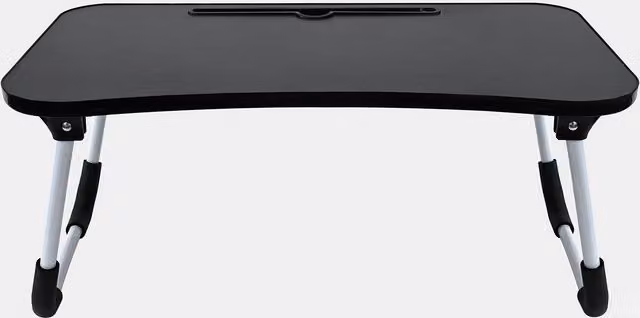 OHS Black Laptop Tray and Foldable Bed Table with Adjustable Legs, W/D/H: 60 x 35 x 26 cm – 8