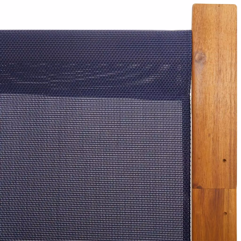 Berkfield Home 3-Panel Acacia Wood Room Divider in Dark Blue, H 210 cm x W 180 cm – 4