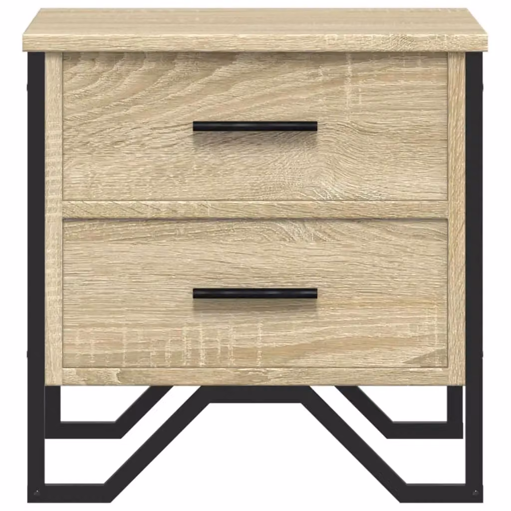 Berkfield Home Sonoma Oak Bedside Cabinet in Brown, W/D/H: 40 x 41 x 40 cm – 5