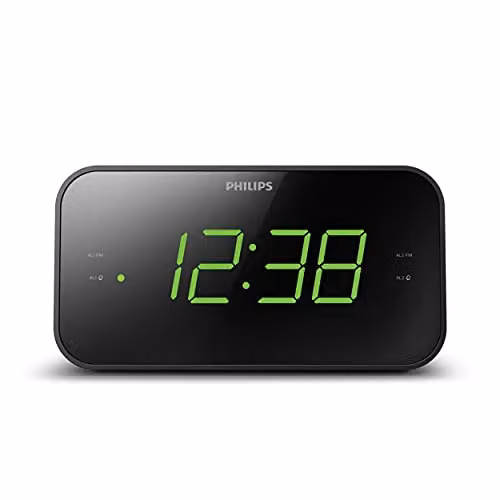 Philips TAR3306/12 FM Radio Alarm Clock in Black – 1