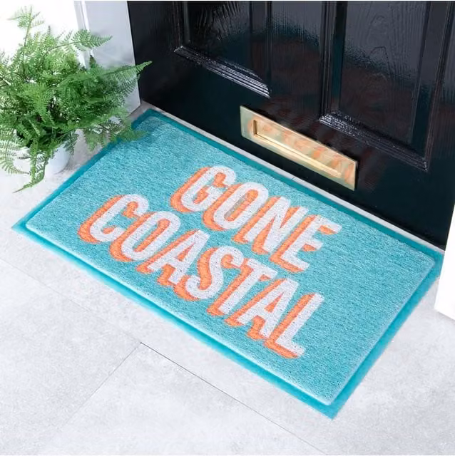 Artsy Mats Gone Coastal Doormat in Blue and Turquoise, W/D/H: 70 x 40 cm – 1