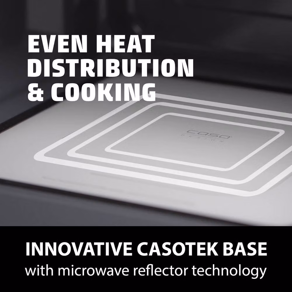 Caso Design 20L Ceramic Microwave and Grill in Silver, 700W – 2