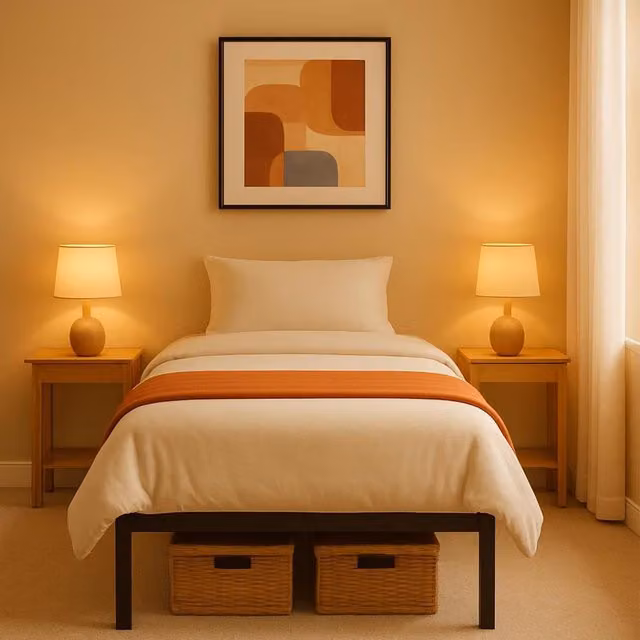 House of Home Modern Metal Bed Frame, Black, W: 90 cm, L: 200 cm