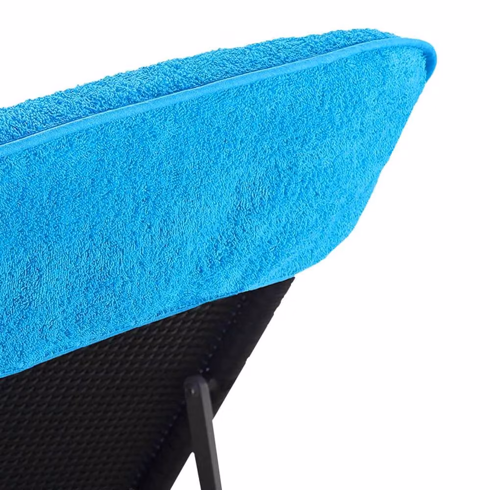 Berkfield Home 4-Piece Turquoise Quick-Drying and Fluffy Terry Beach Towel Set, W: 60 cm, D: 135 cm – 3