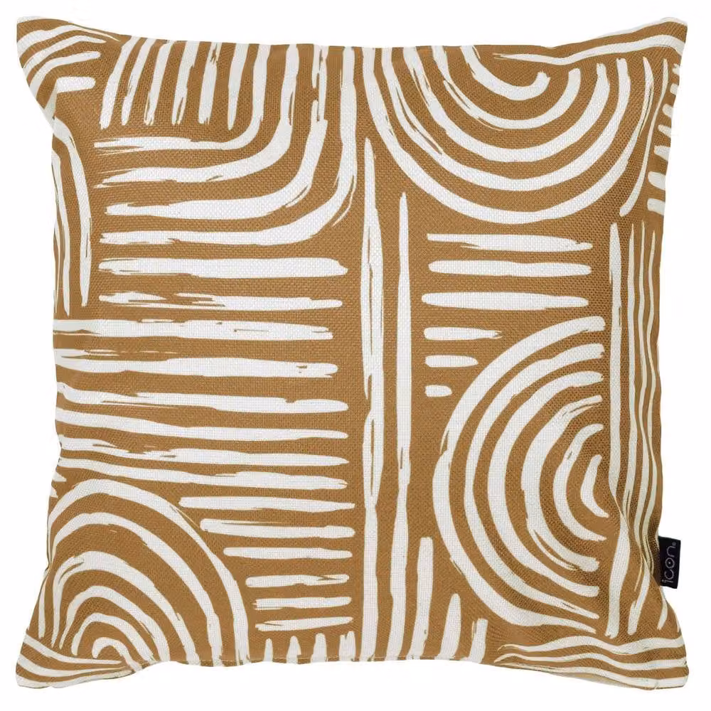 icon Kyoto Fabric Square Cushion in Gold, W/D/H: 43 x 43 x 43 cm – 2