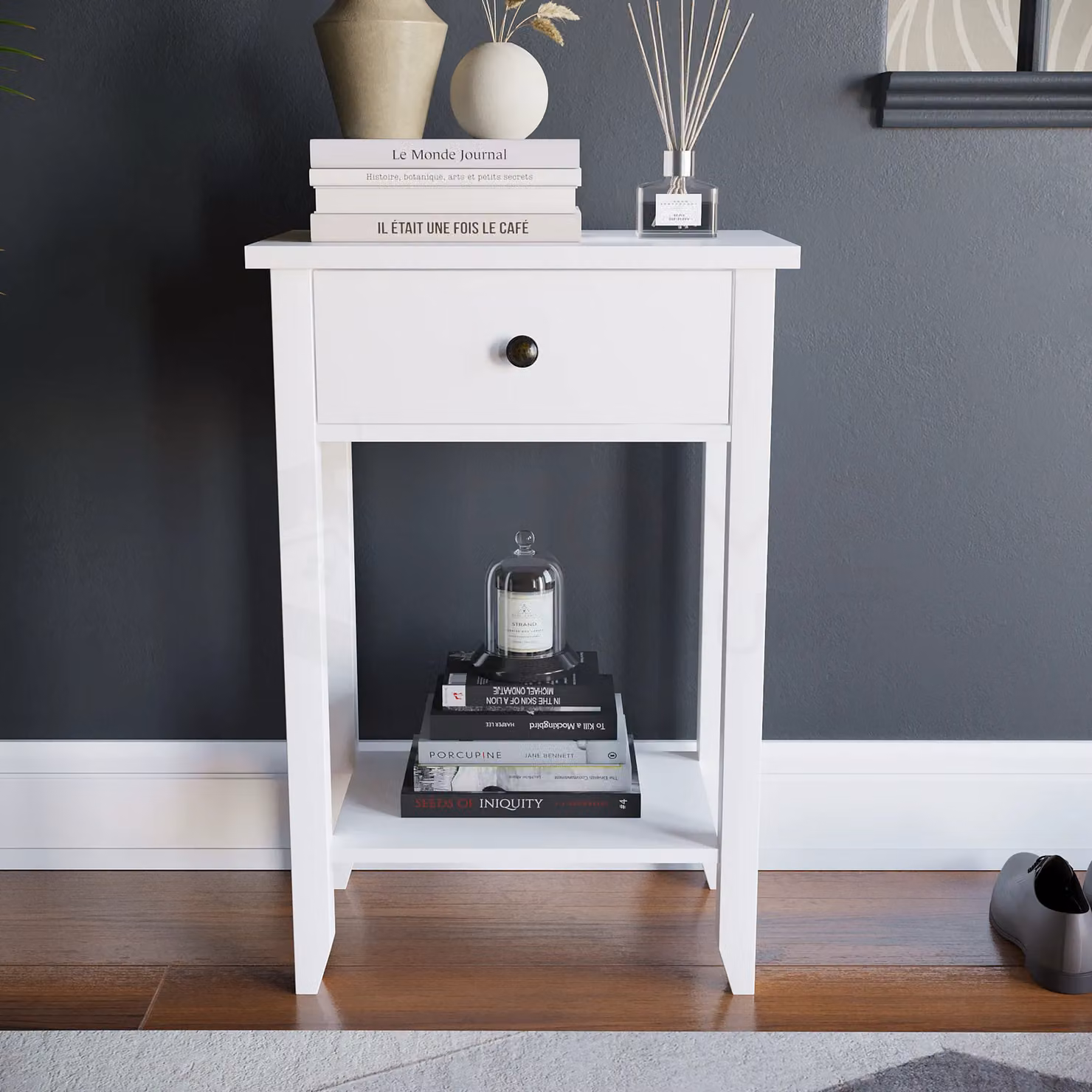 Vida Designs Windsor Wooden Console Table with Drawers in White – 3