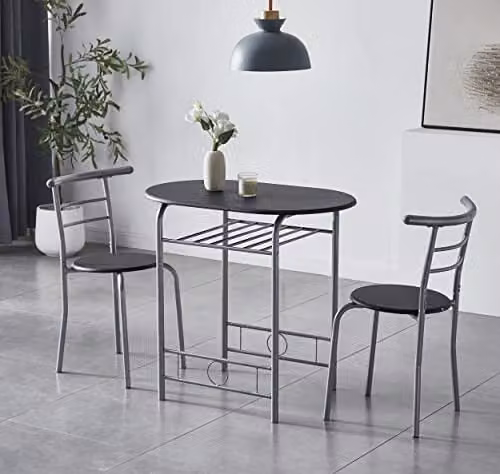 MCC Direct Barley Dining Table and Chairs Set in Black