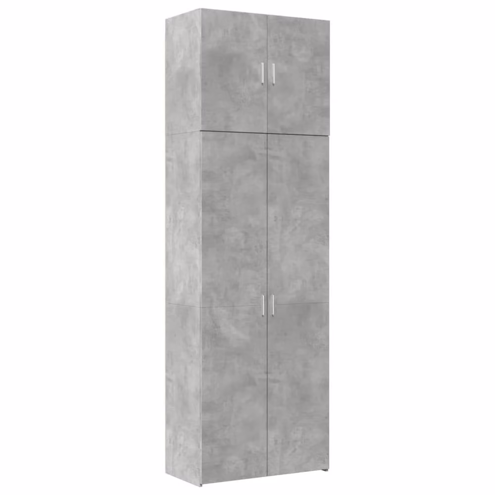 Berkfield Home Modern Highboard in Concrete Grey, W/D/H: 80 x 42.5 x 249 cm