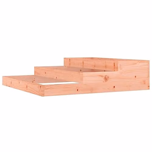 vidaXL Solid Wood Douglas Planter, Brown, W: 107 cm, D: 107 cm, H: 27 cm – 1