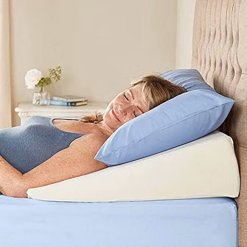 Coopers of Stortford White Bed Wedge Pillow with Breathable Foam and Removable Machine Washable Cover, W: 63.5 cm, D: 66 cm, H: 16 cm