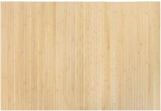 Berkfield Home Rectangular Bamboo Rug in Beige, W: 70 cm, D: 100 cm – 1