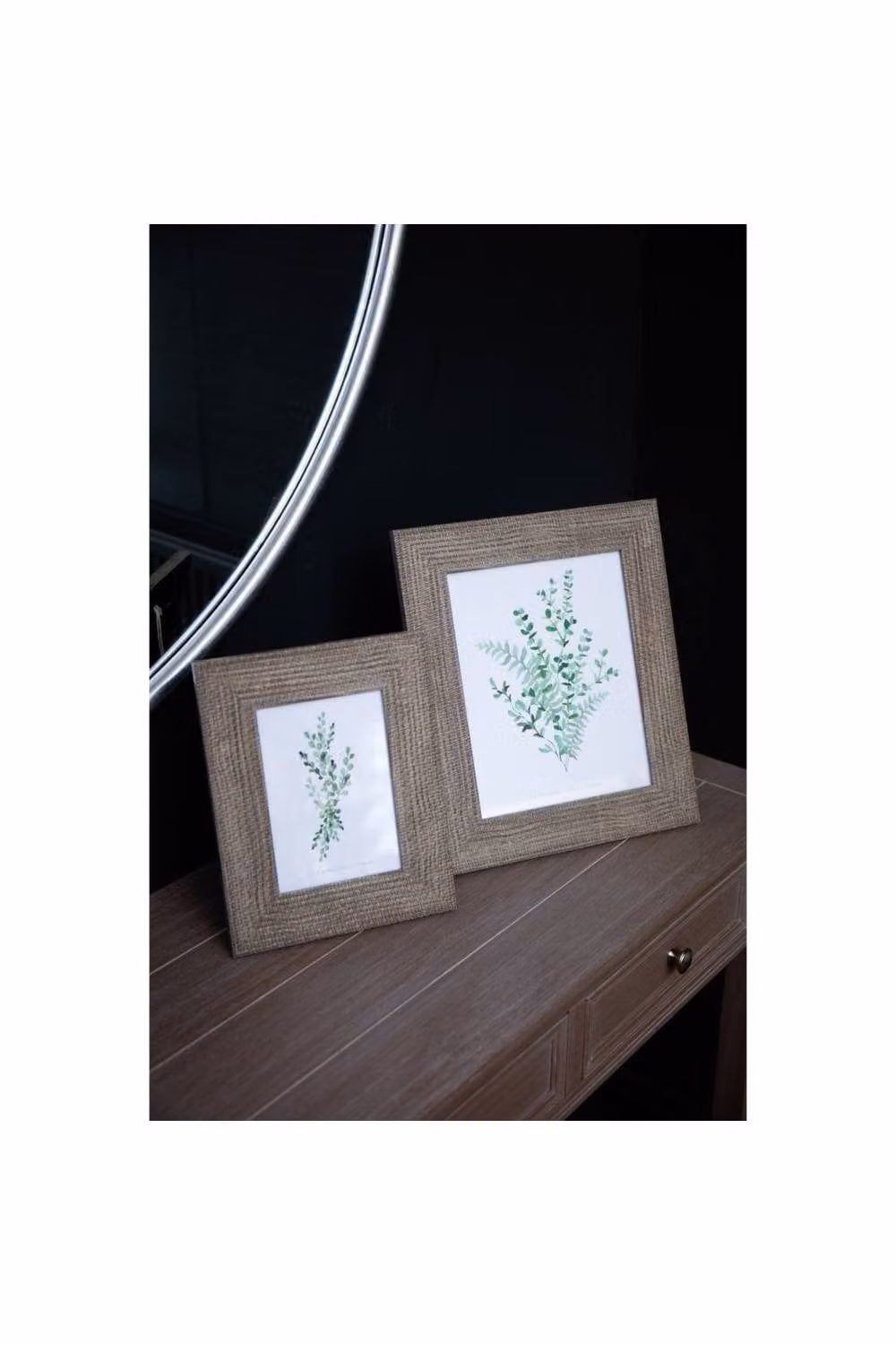 KDMD Woven Single Rectangular Tabletop Photo Frame in Grey-Wash Rustic Textile, 12.7 x 12.7 cm – 3