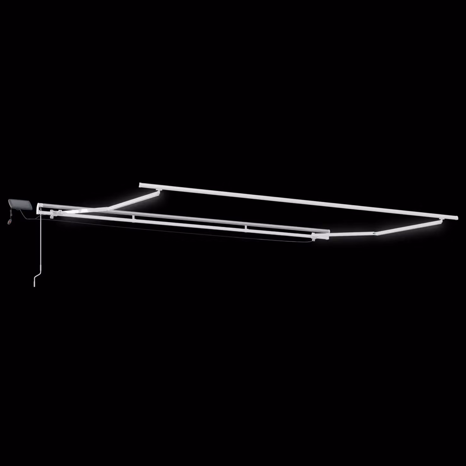 Berkfield Home Manual Retractable Wall-Mounted Awning with LED in Yellow and Orange, W: 400 cm, D: 300 cm – 3