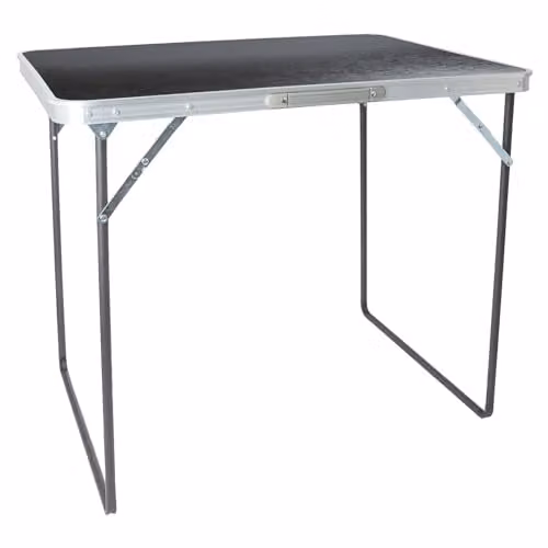 Harbour Housewares Folding Metal Table in Black, W: 80 cm, D: 60 cm, H: 69 cm – 1