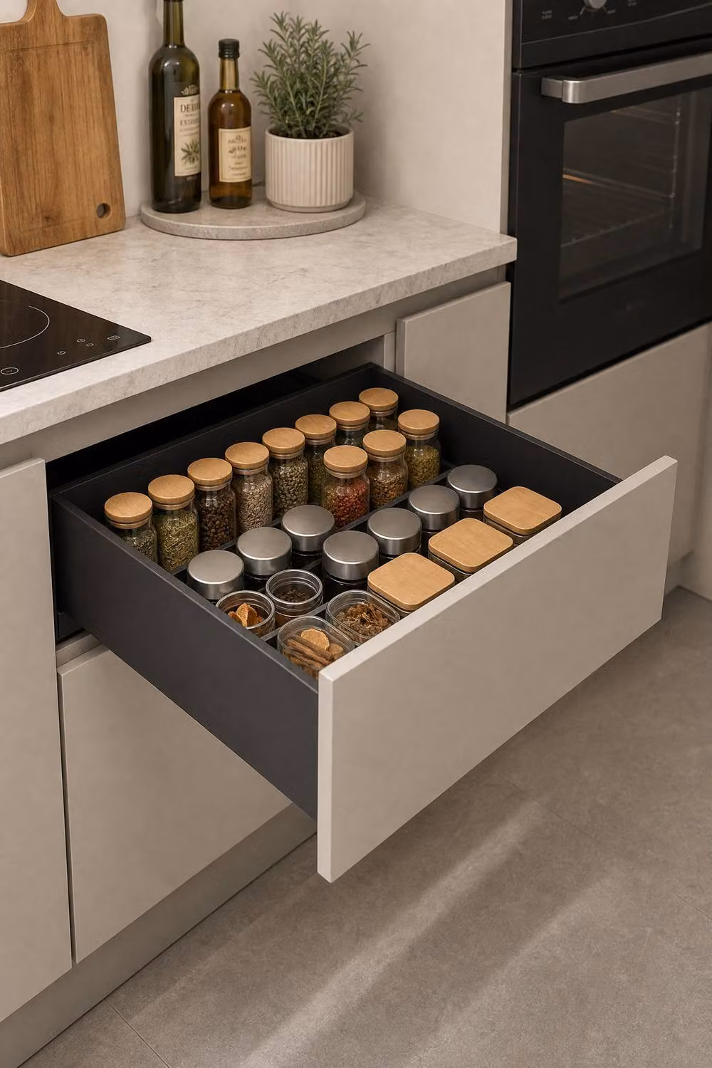 Garden Sanctuary No Drill Pull Out Metal Cabinet Organiser Drawer in Black – 2
