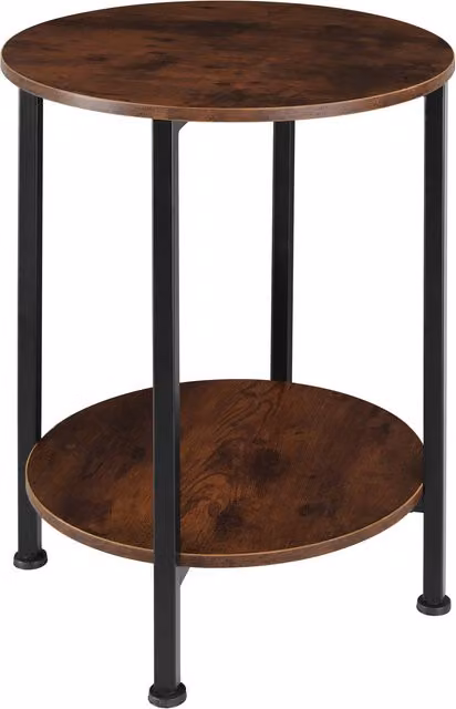 TECTAKE Ballina Industrial Bedside Table in Black and Brown
