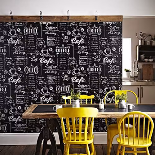 Superfresco Easy Black and White Coffee Shop Typography Wallpaper, W: 52 cm, L: 1000 cm – 7