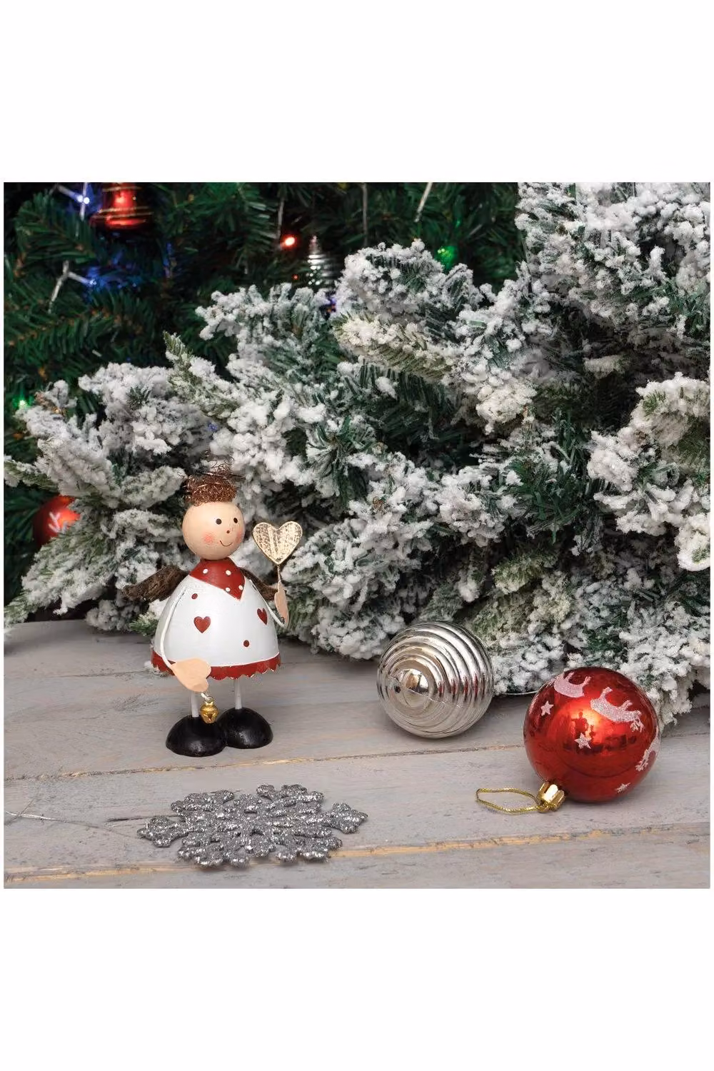 Netagon Metal Angel Tabletop Christmas Ornament in White – 4