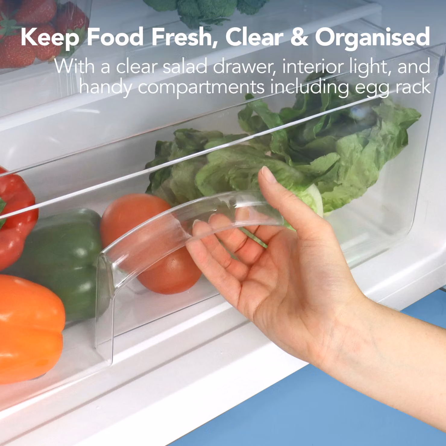 Igenix Under Counter Larder Fridge, 127 Litre, Silver – 4
