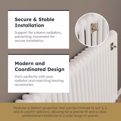 UK Radiators Brass Column Radiator Wall Stay Support Bracket – 3