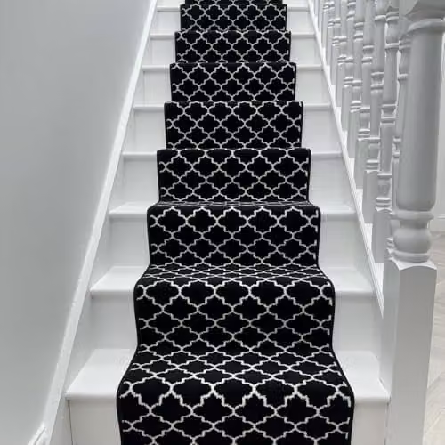 runrug Avanti Stair Runner Carpet in Black, W: 70 cm, L: 480 cm – 4