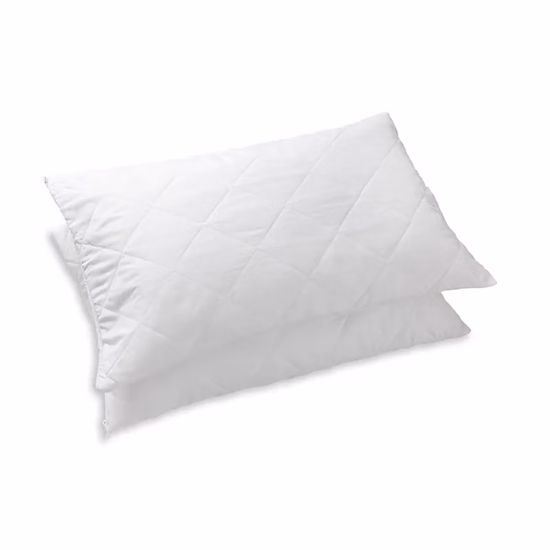 Snug City Pack of 2 Waterproof Quilted Microfibre Pillow Protectors in White, W: 74 cm x L: 48 cm – 2