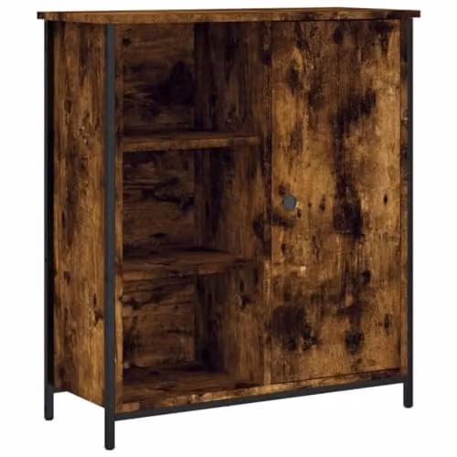 vidaXL Modern Sideboard in Smoked Oak, Brown, W/D/H: 70 x 30 x 80 cm