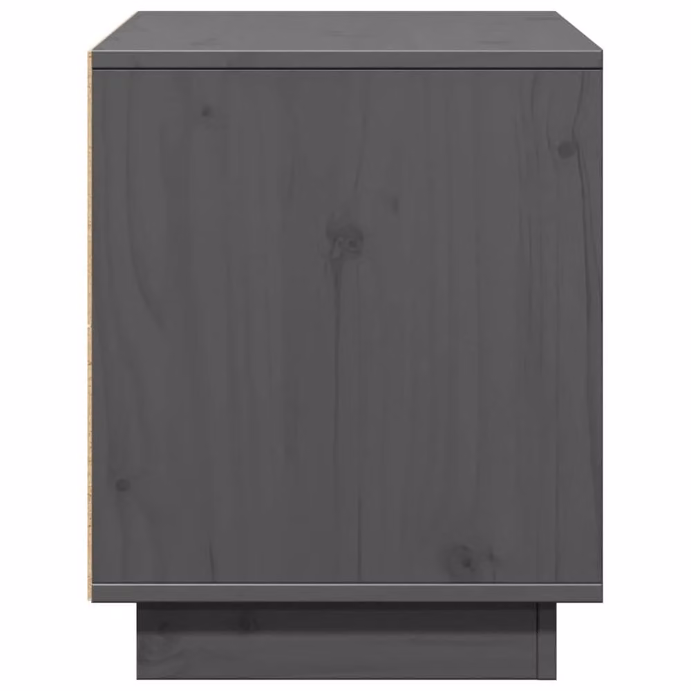 Berkfield Home Grey Solid Wood Pine TV Cabinet W/D/H: 74 x 35 x 44 cm – 4