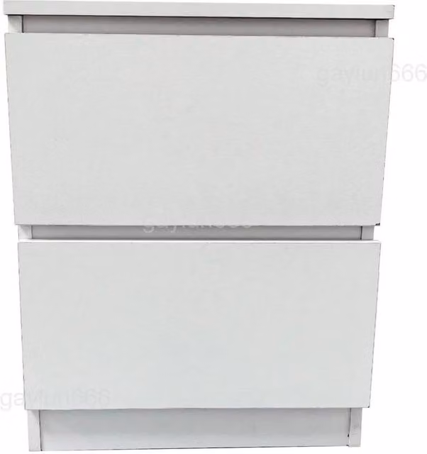 FORGEVIO Modern White 2-Drawer Freestanding Storage Cabinet Chest of Drawers