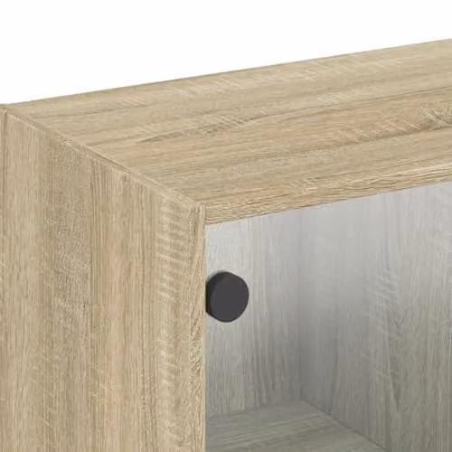 vidaXL Wall Cabinet with Glass Doors in Sonoma Oak, W/D/H: 102 x 37 x 35 cm – 2