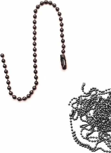 Neel Blue Dark Grey Metal Ball Bead Tag Chain, 15 cm, 100 Pieces – 1
