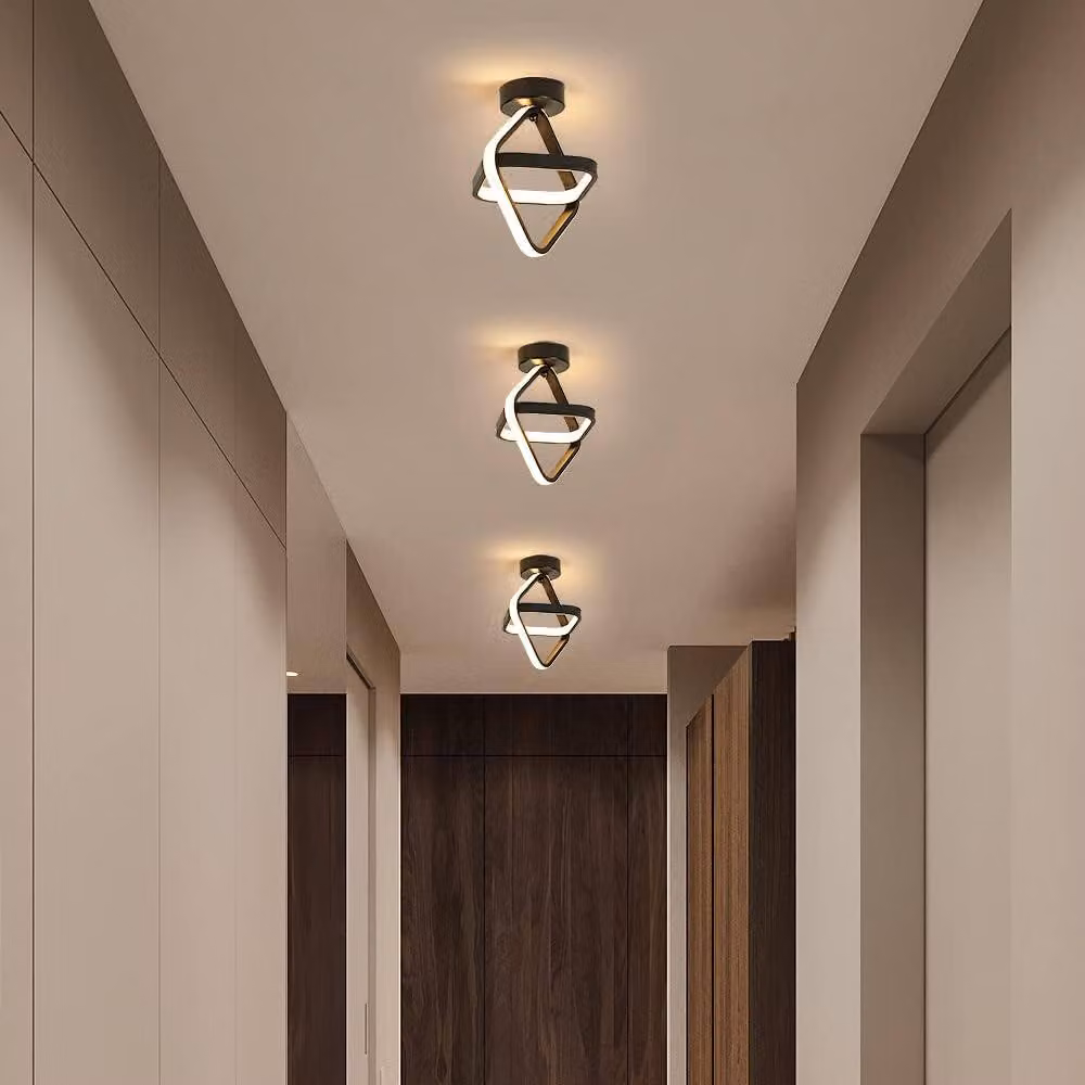 COMELY Modern Black Square LED Ceiling Light, 24W, 3000K Warm White, Dia: 22 cm – 4