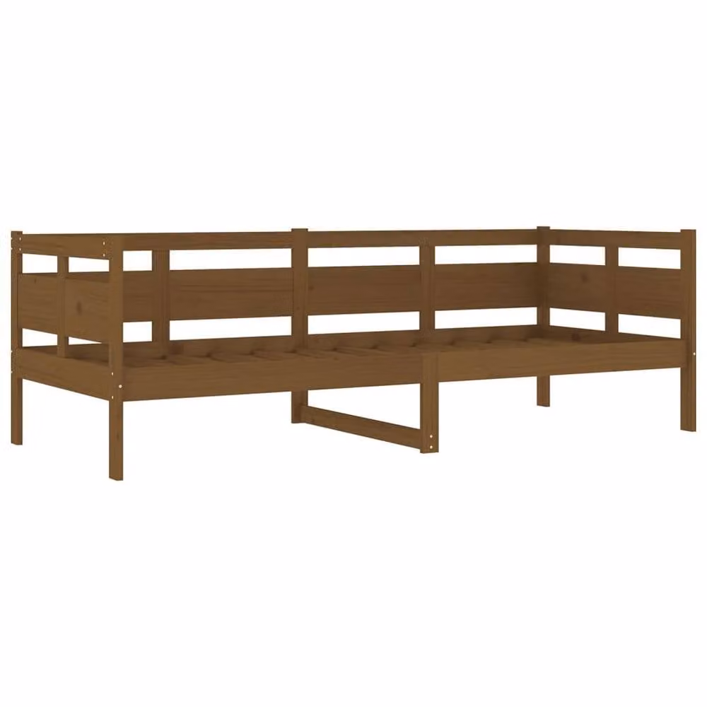 Berkfield Home Rustic Solid Wood Pine Day Bed, Brown, W: 80 cm, L: 200 cm – 3